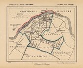 Historische kaart, plattegrond van gemeente Vianen in Zuid Holland uit 1867 door Kuyper van Kaartcadeau.com