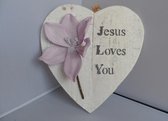 Wandbord Jesus loves you