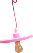 LED lamp DIY | vouwbare hanglamp - strijkijzer snoer | E27 siliconen fitting | roze