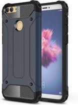 Armor Hybrid Back Cover - Huawei P Smart (2018) Hoesje - Donkerblauw