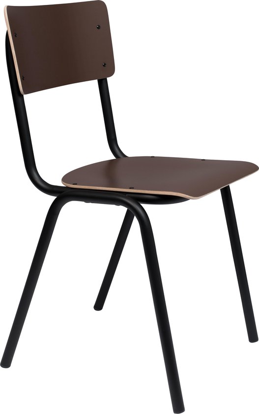 | Zuiver Back To School Matte eetkamerstoel Zuiver Eetkamerstoel Back To School Mat bruin