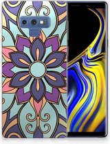 Geschikt voor Samsung Galaxy Note 9 TPU Hoesje Design Purple Flower
