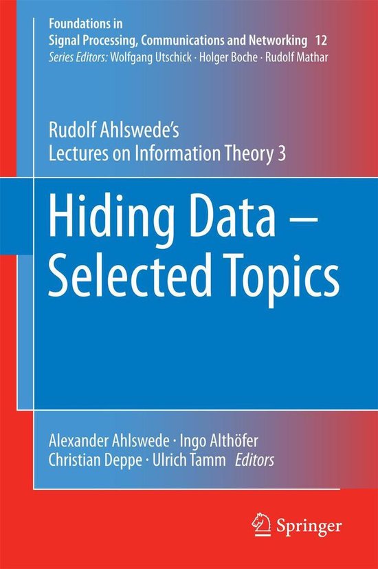 Foto: Foundations in signal processing communications and networking 12 hiding data selected topics