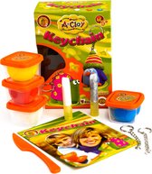 Orange Elephant Klei Sleutelhanger