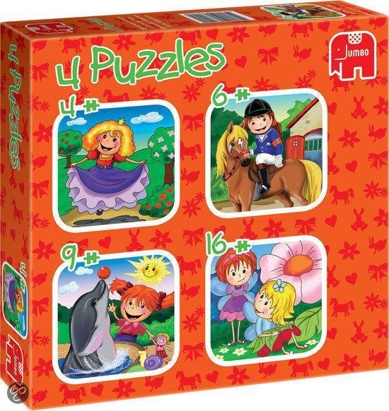 Jumbo 4 in 1 Puzzel: Spelende Meisjes - 16 stukjes | bol.com
