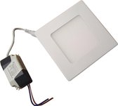 LED downlight vierkant | 120 x 120mm | 6 Watt daglichtwit | 6500K | inbouw