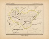 Historische kaart, plattegrond van gemeente Merkelbeek in Limburg uit 1867 door Kuyper van Kaartcadeau.com