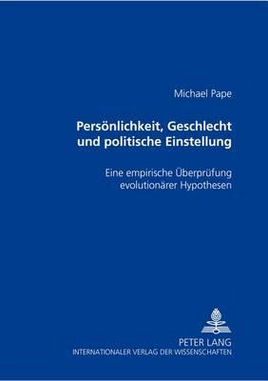 Persönlichkeit, Geschlecht und politische Einstellung - cover