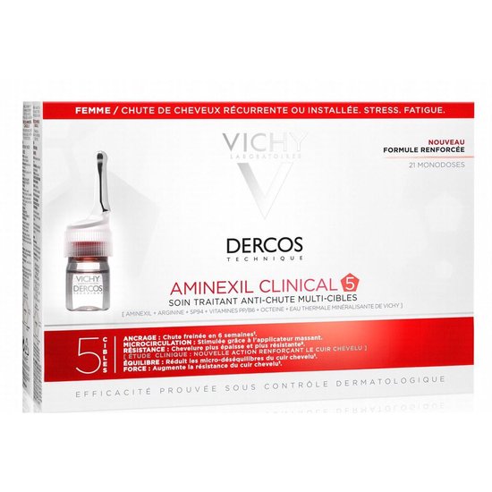 Vertrouwen natuurlijk Dekbed Vichy Dercos Aminexil Clinical 5 Anti-Haaruitval Vrouw - 21 ampullen |  bol.com