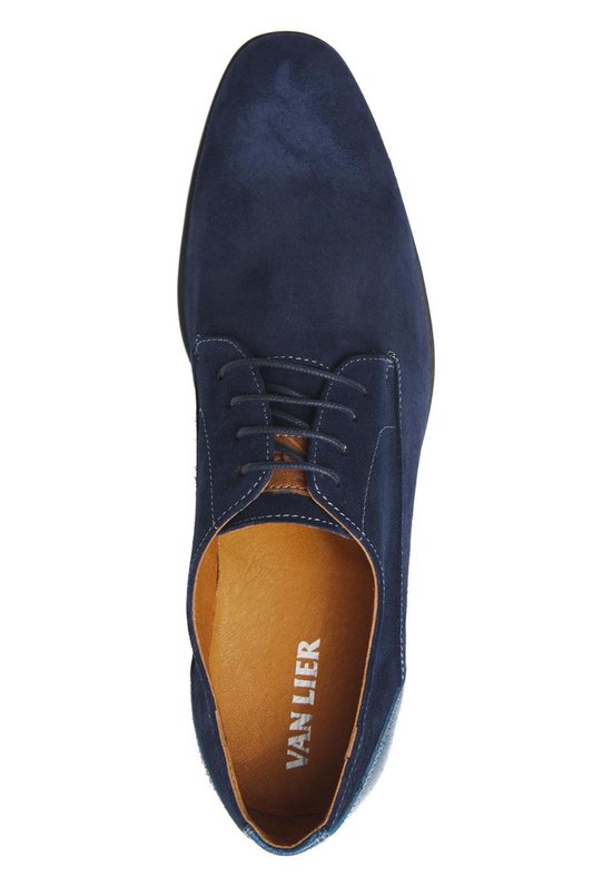 Van Lier Veterschoen Blauw - Heren - Maat 44 | bol.com