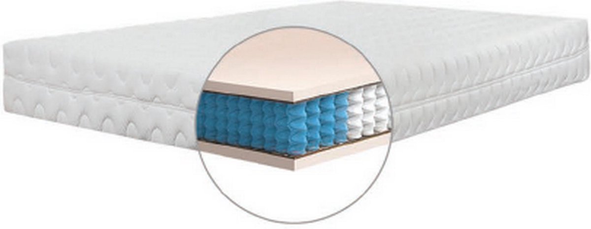WellBed - Matras - 90x200cm - pocketvering matras - 7 zones - 100 dagen proefslapen 10 jaar garantie