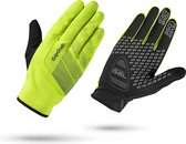 GripGrab - Ride Windproof Lente Herfst Fietshandschoenen Lange Vinger - Geel Hi-Vis - Unisex - Maat XXL