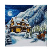 Diamond Painting Crystal Art Kit ® Christmas House, 30x30 cm, full painting