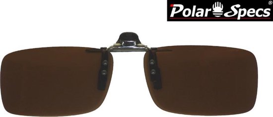 Polar Specs® 33x127 mm. Aluminium Opklapbare Voorhanger - Clip on Zonnebril - Brilclip - Voorzetbril - Polarized - Unisex
