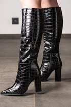 Ideal shoes Laarzen-Croco laarzen-imitatie leer - blokhak