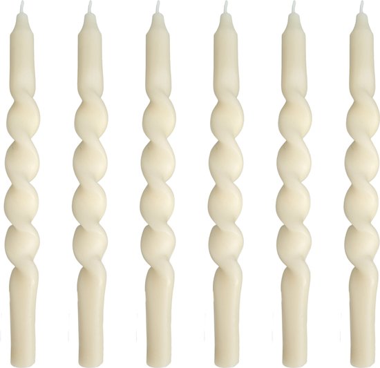 Candle Party X Kyra Vetketel - gedraaide kaarsen - twisted candles -  Spiraal Effen... | bol.com
