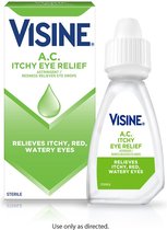 Visine Itchy Eye Relief- Oogdruppels Tegen Jeukende Ogen, Waterige Ogen, Rode Ogen, Geïrriteerde ogen, Oogdruppels Voor allergie/ Hooikoorts (15ML)