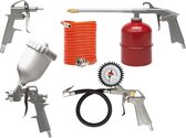 VOREL Kit d'accessoires pour compresseur comprenant un pistolet de soufflage, un pistolet de pulvérisation, un pistolet de lavage et un pistolet de pompage des pneus.