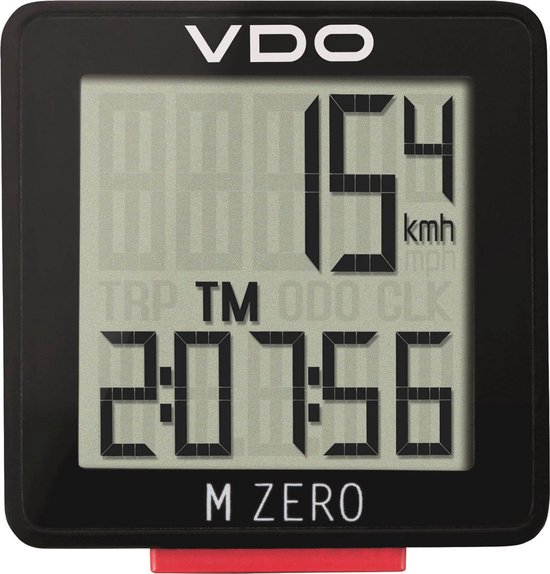 Vdo Fietscomputer M Zero Wr807 Zwart/rood -u