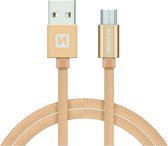 Swissten Micro-USB naar USB kabel voor o.a. Samsung - 2M - Goud