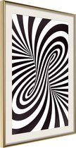 Poster Black and White Swirl 20x30