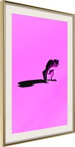 Poster Monkey on Pink Background 20x30