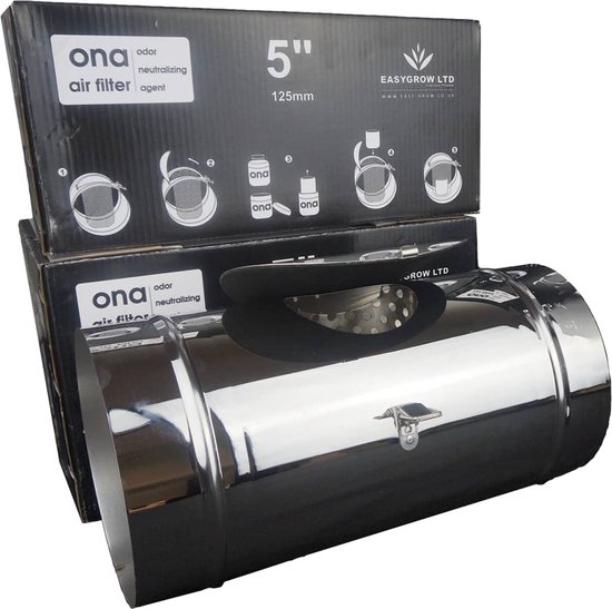ONA Air Filter 125mm Set -  Luchtfilter Ventilatiesysteem - Geurverstuiver - Luchtverfrisser - Geurverspreider