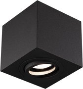 Plafondlamp wit, grijs of zwart vierkant spot GU10 90mm