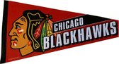 USArticlesEU - Chicago Blackhawks - NHL - Vaantje - Ijshockey - Hockey - Ice Hockey -  Sportvaantje - Pennant - Wimpel - Vlag - Zwart/Rood/Geel - 31 x 72 cm