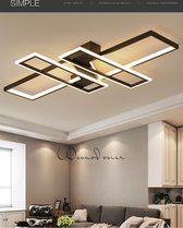 Plafondlampen - LED lamp 4 lampen - Melili mode lamp - Woonkamerlamp - Woonkamer verlichting - Plafondlamp Led - Plafondlamp Woonkamer - LED Plafondlampen - zwart