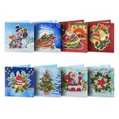 Eagle® Diamond Painting Kaarten - Complete Set #4 - Wenskaarten - Kerstkaarten Met Envelop - Kerst