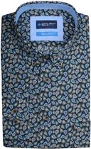 Bos Bright Blue 19307WI39BO Casual overhemd met lange mouwen - Maat XL - Heren