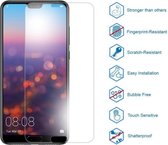 Screenprotector Huawei P20 Tempered Glass Screen Cover - PLUS GRATIS OPLAADKABEL