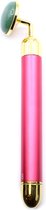 Jade Vibratie Gezichtsroller - Face Roller - 15.5x2.5x3cm - Edelsteen - Met 100% Katoenen Etui