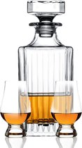 Glencairn Whisky set - Timeless karaf en 2 x Glenacairn glazen in giftbox