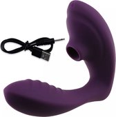 Luchtdruk Vibrator - Purple - Discreet & Stille Vibrators voor Vrouwen - G Spot & Clitoris Stimulator - Ook voor koppels - Zuiger - Sex Toys - Queen Pro Donker Paars