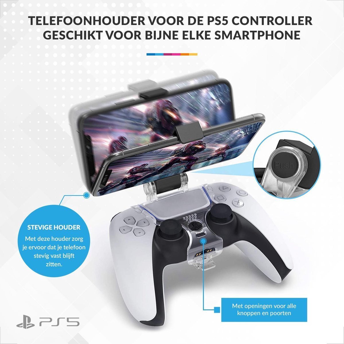 Ps5 mini clavier de contrôleur sans fil portable bluetooth 3.0 chatpad avec  haut-parleur prise audio 3,5 mm pour manette de jeu playstation 5