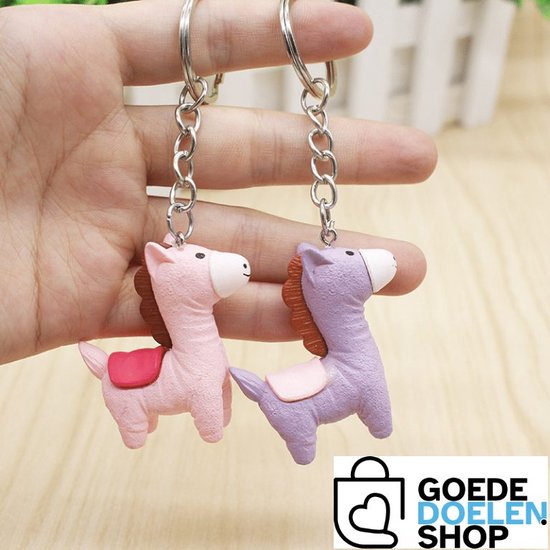 GoedeDoelen.Shop | Sleutelhanger Truffel roze | Paarden Sleutelhanger | Love horses | Paardenfan | Tashanger | Cadeautje