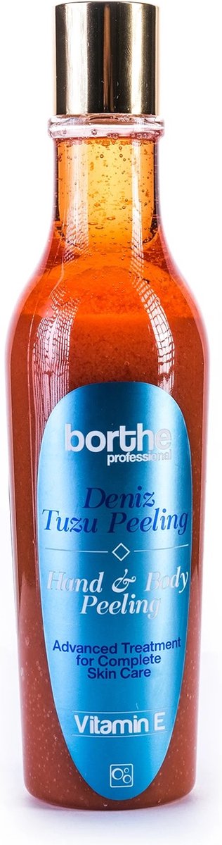 Borthe Professional - Zeezout Hand & Body Peeling - Vitamine E - Hydraterend - Bruin