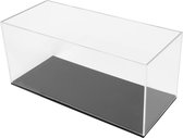 SPACEBRICK Vitrinebox - 38.8 x 16.8 x 17.4 cm - Vitrine met 4 mm dik acrylglas -  Showcase - Plexiglas - Glazen box - Display case - Vitrinekastje - Display box - Case - Stolp - St