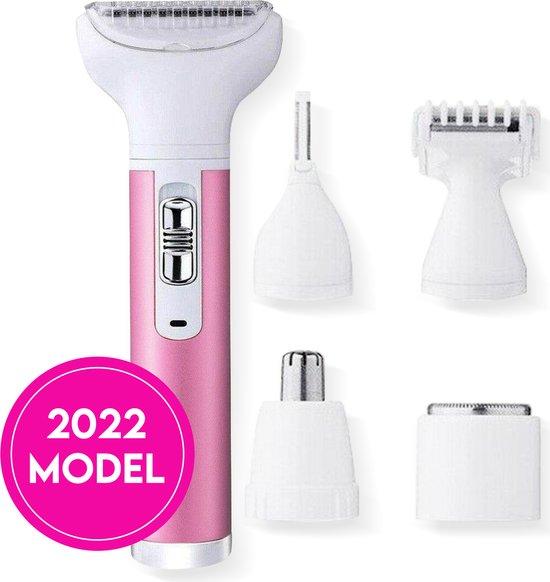 MM Brands 5 in 1 Ladyshave voor Vrouwen – Trimmer Vrouw – Haarverwijderaar – Roze
