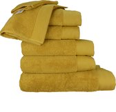 ARTG Towelzz - Complete Deluxe SET - 700 grams - Washandjes - Handdoeken - Gastendoekjes - Badhanddoeken - Strandlakens - Mosterd Geel - Mustard - 28 stuks verschillende maten
