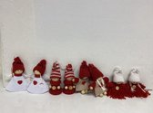 Kerstfiguren Vilt - Jongen & Meisje - Set van 8 stuks - Kerstdecoratie – Seizoens decoratie