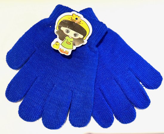 kinder handschoenen - one size - kinderhandschoen - Blauw