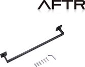 AFTR® Handdoekrek Zwart - Badkamer accessoire zwart - 60 cm | Mat Zwart | Luxe - Design