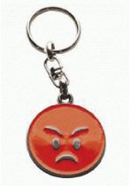 Emoji metalen sleutelhanger - 2 stuks - angry