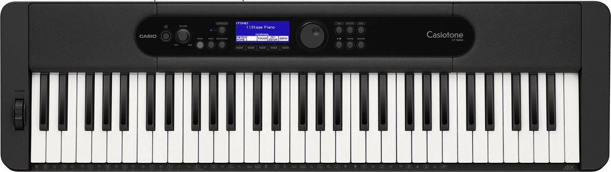 Bol.com Casio CT-S400 - Keyboard - inclusief adapter - 600 tonen - 200 ritmes aanbieding