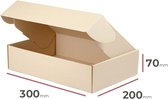 Verzenddoos 300 x 200 x 70 mm - 5 STUKS Klapdoos Vouwdoos - 5 stuks Dekseldozen Dubbele Golf Bruin 30 x 20 x 7 cm