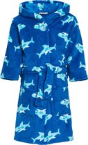 Playshoes - Fleece badjas met capuchon - Haaien - maat 86-92cm