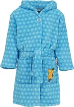 Playshoes - Fleece badjas met capuchon - 'de muis' - blauw - maat 110-116cm